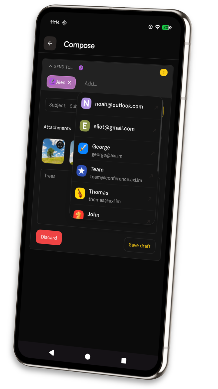Axichat mobile screenshot 3 showing mobile parity experience